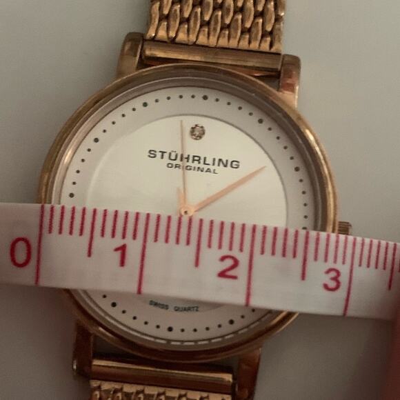 CLASSIC STUHRLING ROSE GOLD MESH WATCH - Picture 8 of 13